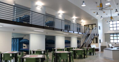 The size of the windows and amount of natural light in the sleeping and dorm areas are unique design elements for a detention center. Photo Credit: Casey Adams – Nelson Worldwide