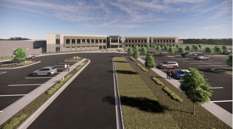 A rendering of the $301 million detention center being constructed by JE Dunn, Axiom and DLR. The new facility, which has been in the works since 2020, will address issues like overcrowding and safety. Photo credit: Jackson County Detention Center