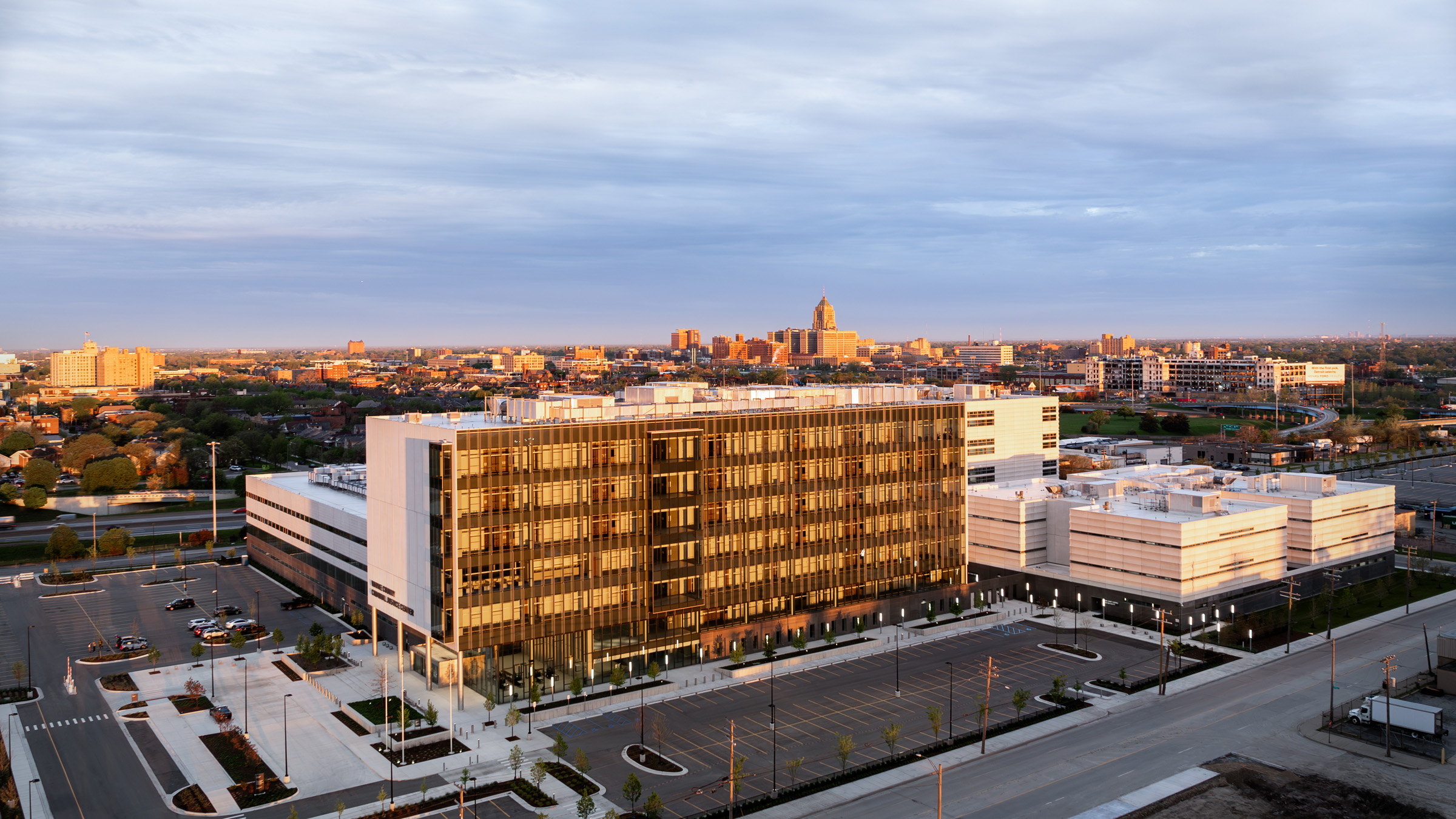 Aerial view of Wayne County Criminal Justice Complex