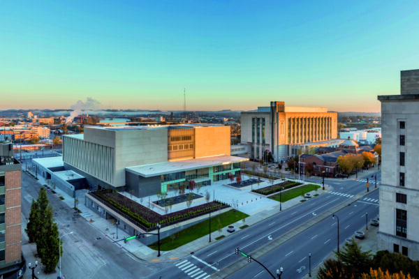 Vertical Solutions in Urban Jail Construction Exterior view of Nashville's Criminal Justice Center