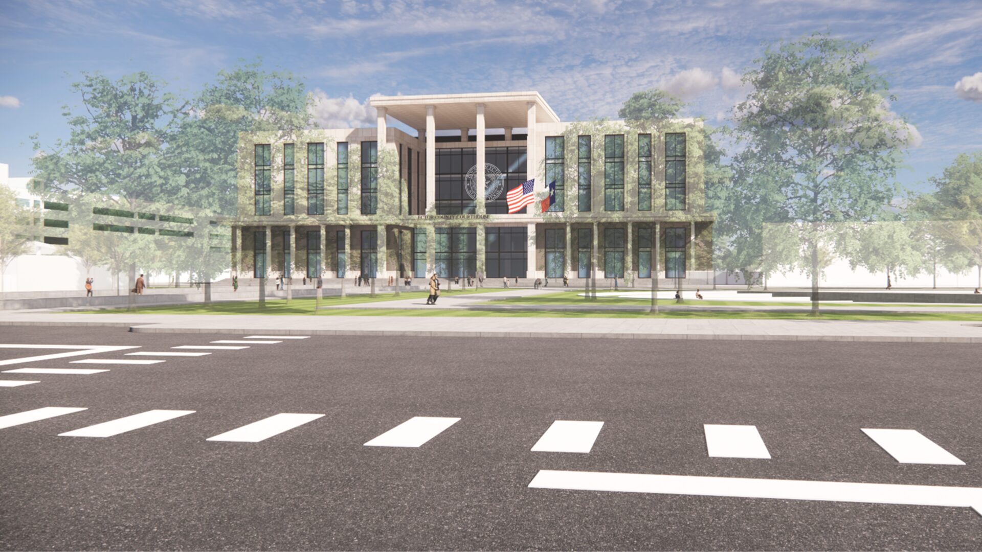 rendering of new Ector County, Texas courthouse