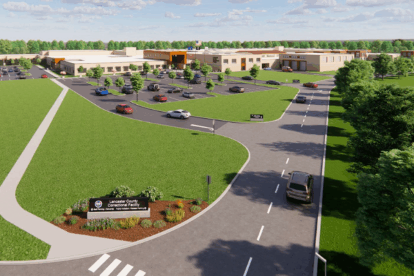 architectural rendering of new Lancaster County Prison