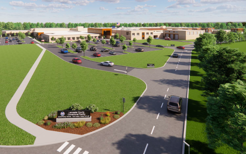 architectural rendering of new Lancaster County Prison