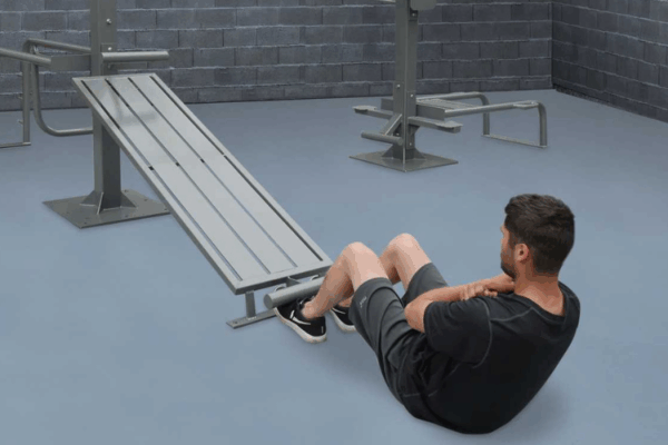 man using SuperMAX exercise equipment