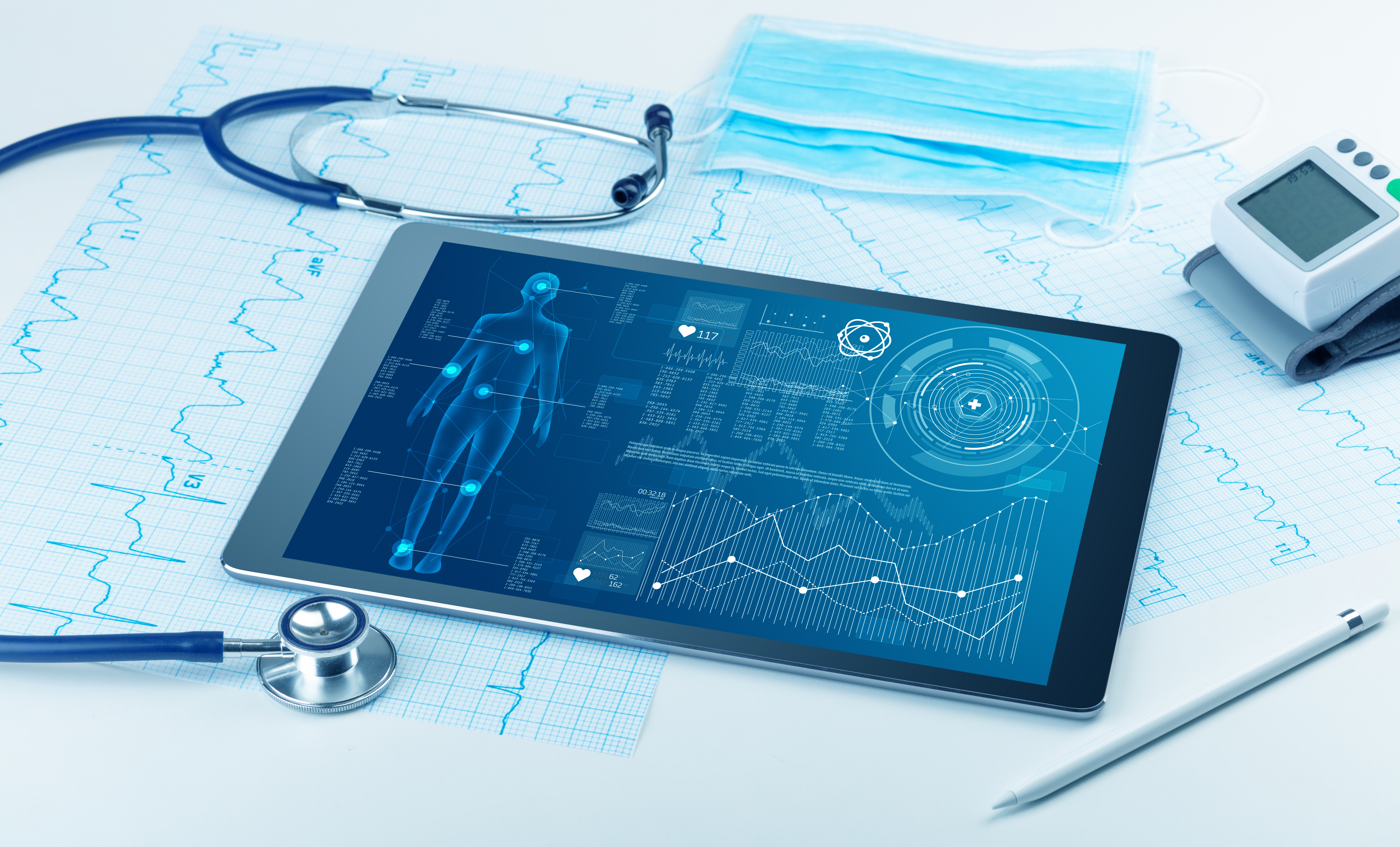Medical full body screening software on tablet and healthcare devices