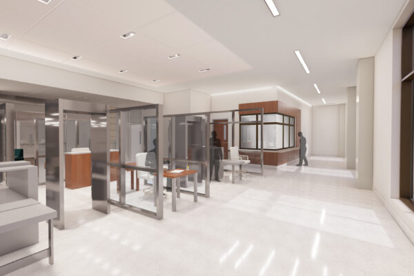 rendering of security electronics in prison setting