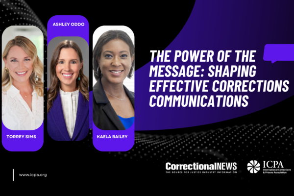 title screen for "The Power of the Message" webinar with three headshot photos across black screen