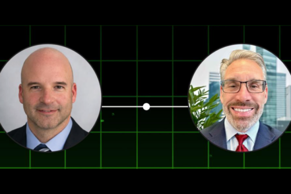 headshot photos of Alan Birnbrauer and Ed Pedersen with technical grid background