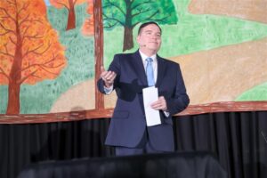 Virginia Department of Corrections Director Joseph Walters speaking onstage