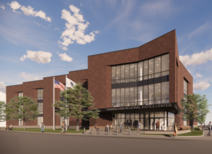 exterior rendering of new Framingham Regional Justice Center