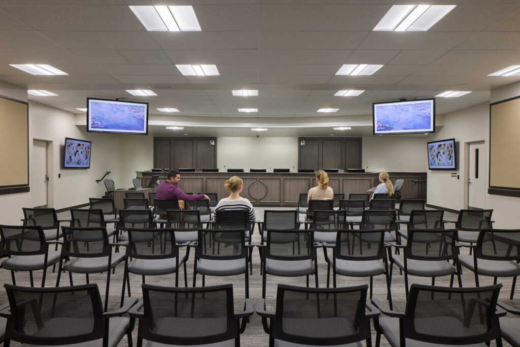 new courtroom in Pierce County Justice Center