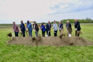Ohio officials at a juvenile justice facility groundbreaking ceremony