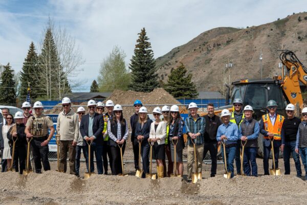 officials at the Teton County Justice Center groundbreaking ceremony