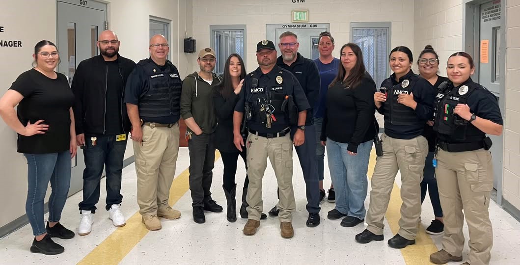 New Mexico Corrections Department Secretary Alisha Tafoya Lucero and staff