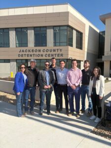 JE Dunn team members in front of the Jackson County Detention Center