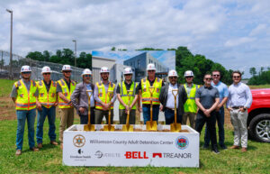 project officials at the Williamson County adult detention center groundbreaking