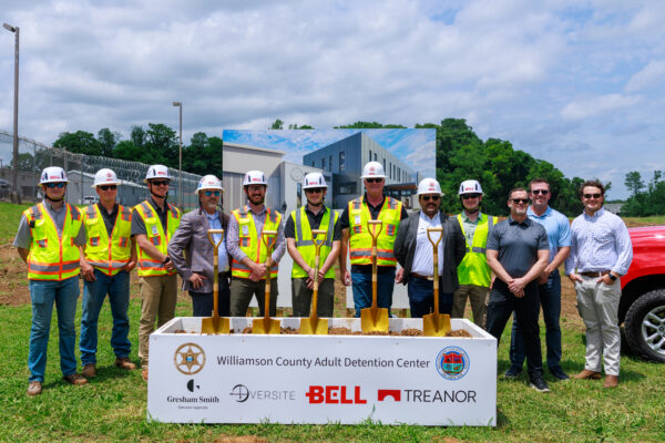 project officials at the Williamson County adult detention center groundbreaking
