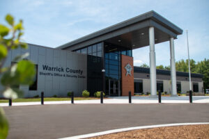 exterior of new Warrick County Sheriff's Office and Security Center