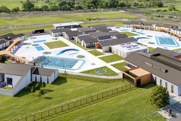 rendering of new juvenile justice facility in Grafton, Ohio