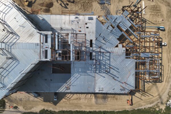aerial view of a correctional construction project