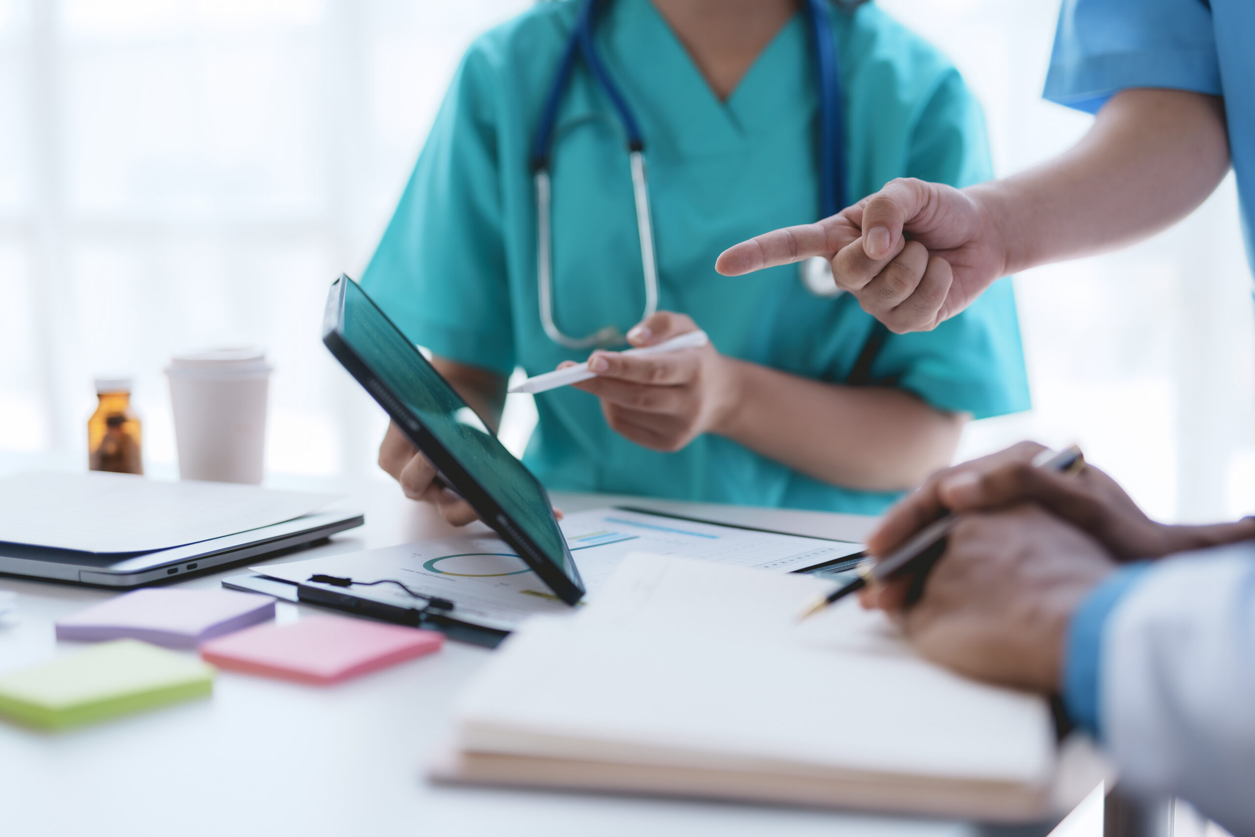 healthcare professionals discussing treatment options