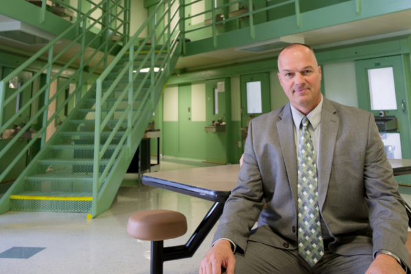 Randall Liberty seated inside prison