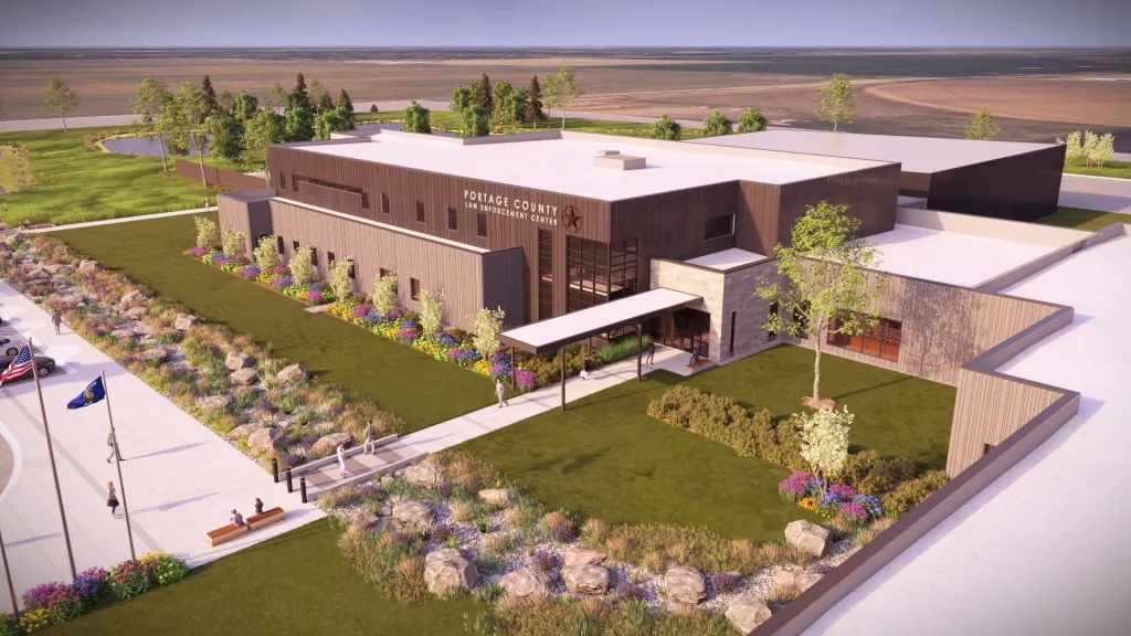 rendering of Portage County Jail and Law Enforcement Center