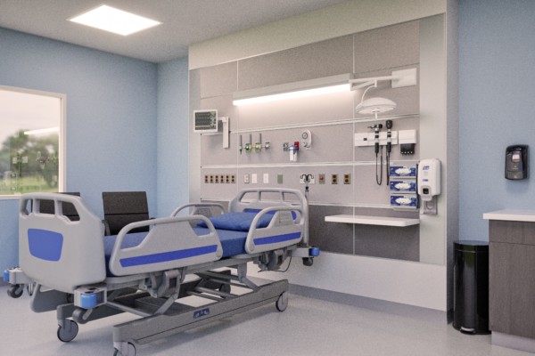 modular healthcare facility headwall