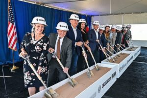 project representatives at groundbreaking ceremony for new Ellis County juvenile correctional facility