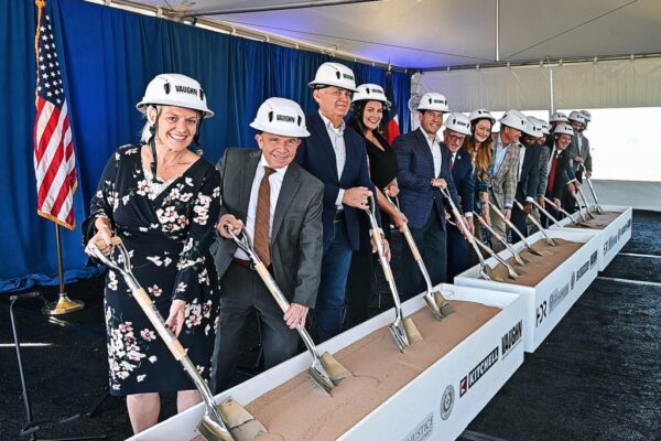 project representatives at groundbreaking ceremony for new Ellis County juvenile correctional facility